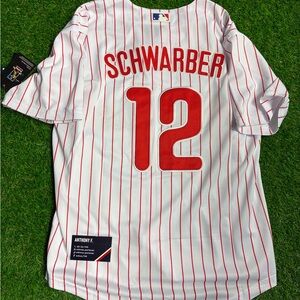 Authentic MLB Stitched Phillies Schwarber Jersey